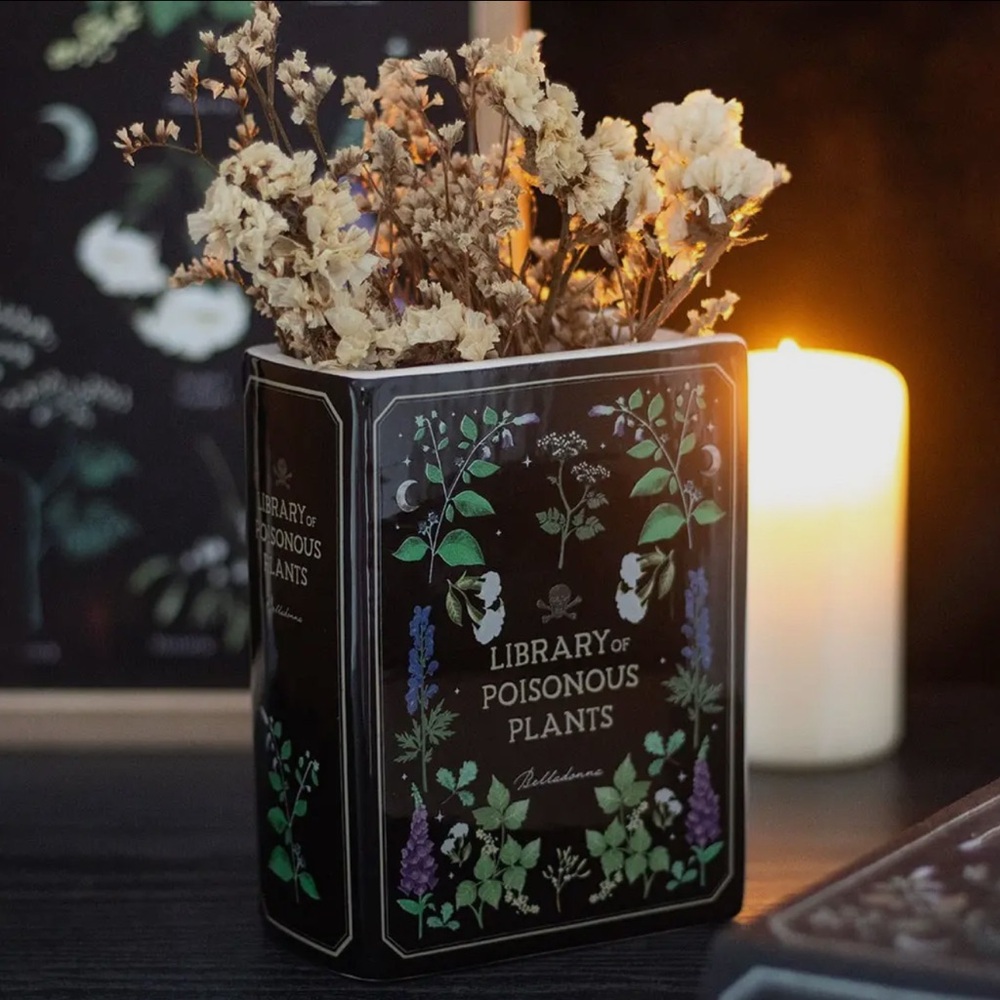 Library of Poisonous Plants Decorative Vase